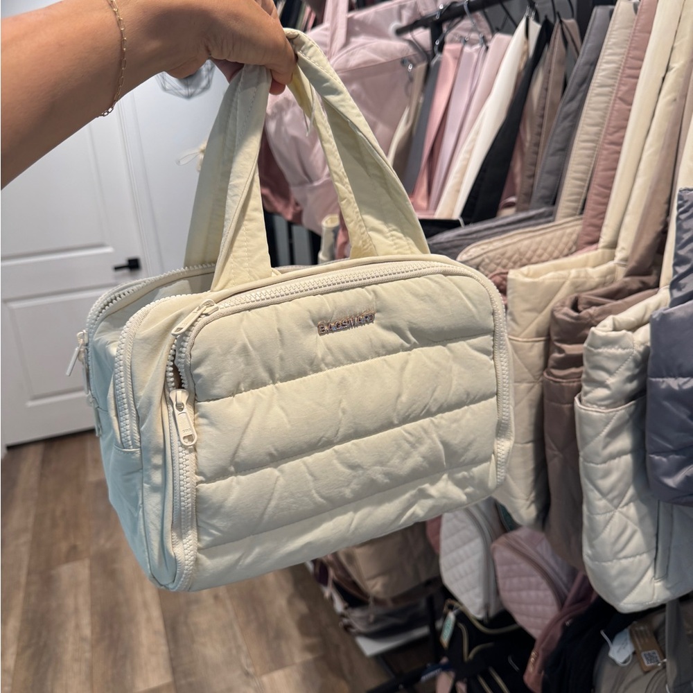 Elegant Cream Quilted Handbag
